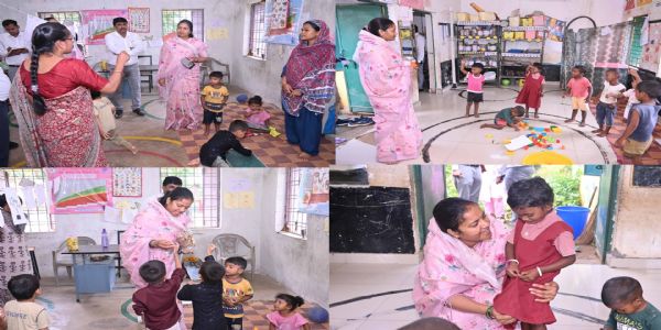 मंत्री लक्ष्मी राजवाड़े ने जशपुर जिले के आंगनबाड़ी केंद्रों का किया औचक निरीक्षण