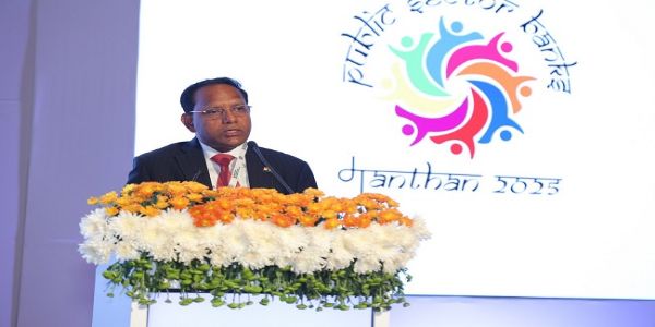पीएसबी मंथन 2025 कार्यक्रम को संबोधित करते डीएफएस सचिव एम. नागराजू