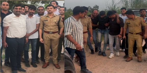 पत्थर व्यापारी के पोते को अगवा कर 4 करोड़ की फिरौती मांगने वाले पांच बदमाश मुठभेड़ में गिरफ्तार