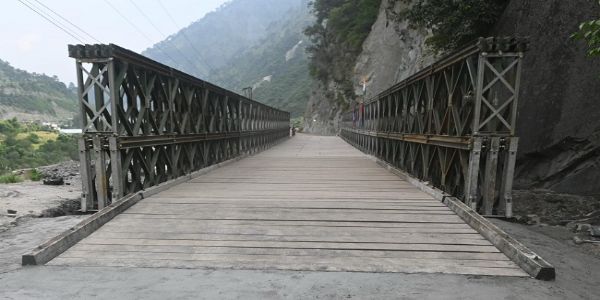 भारतीय सेना ने रामबन में बनाया 150 फीट का दो मंजिला अतिरिक्त चौड़ा बेली ब्रिज