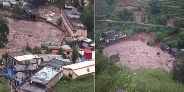उत्तराखंड के चमोली जिले में बादल फटा, सात लोग लापता, दो को बचाया गया