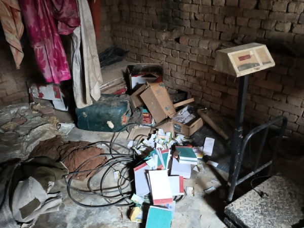 तेज बारिश के चलते गिरी कोठरी