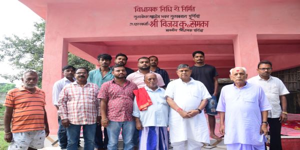 विधायक खेमका ने मंदिर भवन का किया उद्घाटन