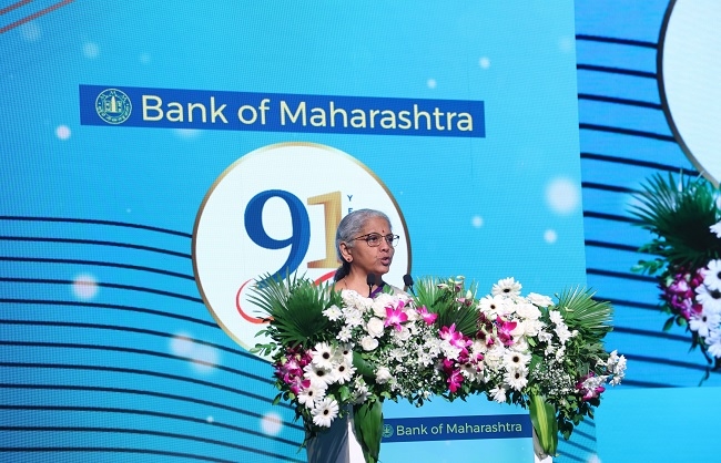 बैंक ऑफ महाराष्ट्र के 91वें स्थापना दिवस समारोह को संबोधित करते हुए वित्‍त मंत्री