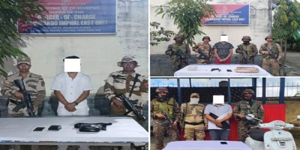 मणिपुर में दो उग्रवादी और हथियार तस्कर गिरफ्तार, आईईडी बनाने का सामान बरामद
