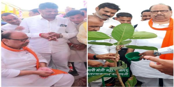 राजगढ़ः प्रभारी मंत्री काश्यप ने भैंसवामाता मंदिर में की पूजा-अर्चना, पौधारोपण कार्यक्रम में हुए शामिल