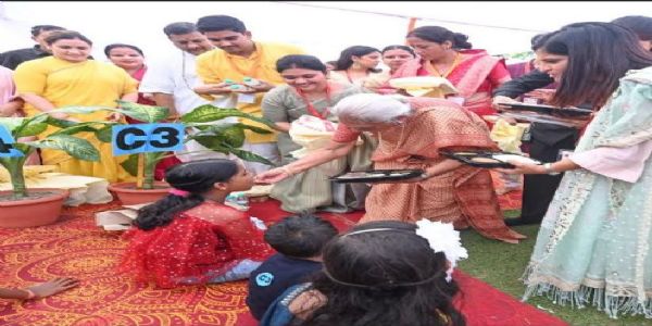 प्रेरणा परिवार ने राजभवन में 251 सेवा बस्तियों की 5100 कन्याओं का पूजन कर दिया समरसता का संदेश