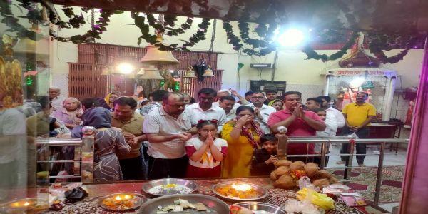 जींद : श्रद्धालुओं ने मां कूष्मांडा की पूजा कर की सुखद भविष्य की कामना