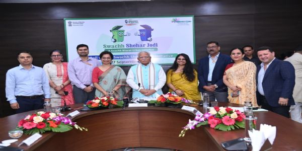 मनोहर लाल ने स्वच्छ शहर जोड़ी पहल का किया शुभारंभ, 300 शहरों ने किए समझौते