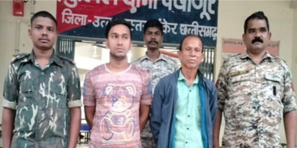 दो बांग्लादेशी पीव्ही 127 अनुपपुर पखांजूर से गिरफ्तार