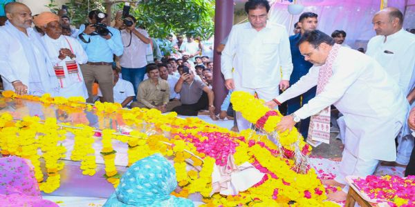 मुख्यमंत्री भजनलाल शर्मा ने पूर्व मंत्री स्व. नन्दलाल मीणा को श्रद्धासुमन अर्पित किए