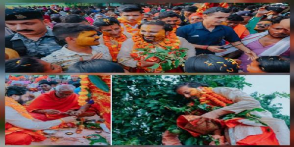 बस्तर दशहरा बेल पूजा विधान में जुड़वा बेल काे मां दंतेश्वरी मंदिर में किया गया स्थापित