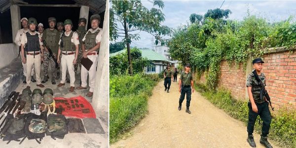 मणिपुर : सुरक्षा बलों ने बरामद किया हथियार और गोला-बारूद का जखीरा