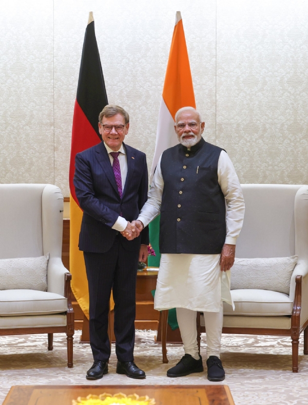 प्रधानमंत्री नरेंद्र मोदी और जर्मन विदेश मंत्री