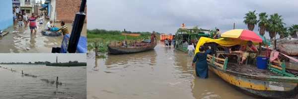 मथुरा में बाढ़ से हा-हाकार, यमुना खतरे के निशान से ऊपर, खतरे में 1500 जिंदगियां