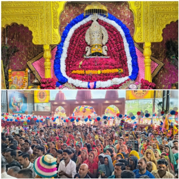 खाटूश्याम मंदिर पर उमड़ी श्रद्वालुओं की भीड़