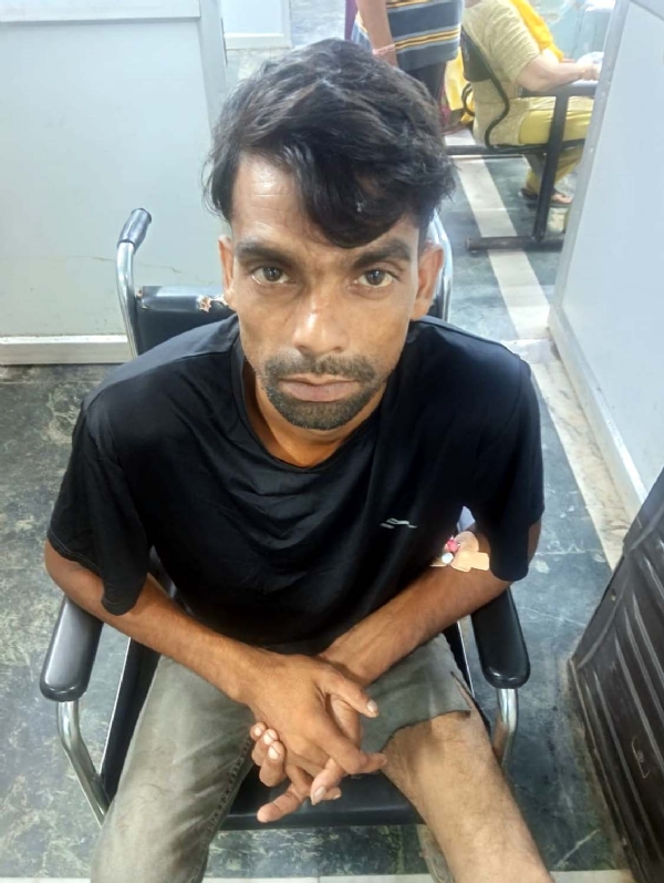 गुरुग्राम पुलिस के साथ मुठभेड़ में पकड़ा गया चोरी का आरोपी।