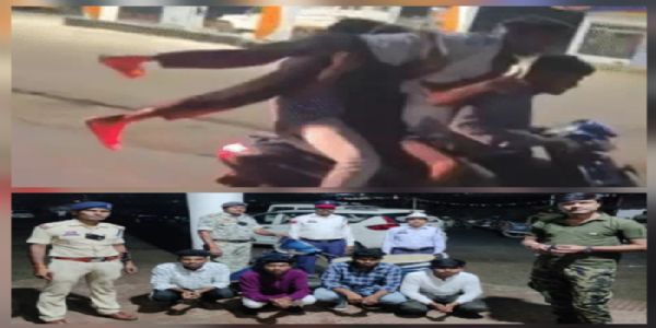 एक्टिवा पर स्टंट का वीडियो हुआ वायरल, पुलिस ने युवकों हिरासत में लेकर की कार्रवाही