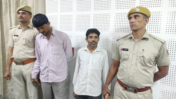 अलवर. पुलिस की गिरफ्त.में आरोपी।