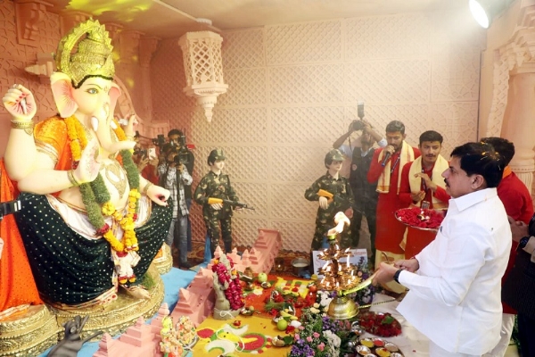 गणेश उत्सव कार्यक्रम में शामिल हुए मुख्यमंत्री डॉ. यादव