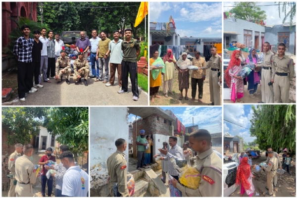 बाढ़ प्रभावित परिवारों की मदद को आगे आया जीजीएम साइंस कॉलेज का एनसीसी विंग