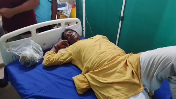 स्थल पर बीमार पड़े भाजपा सांसद खगेन मुर्मू