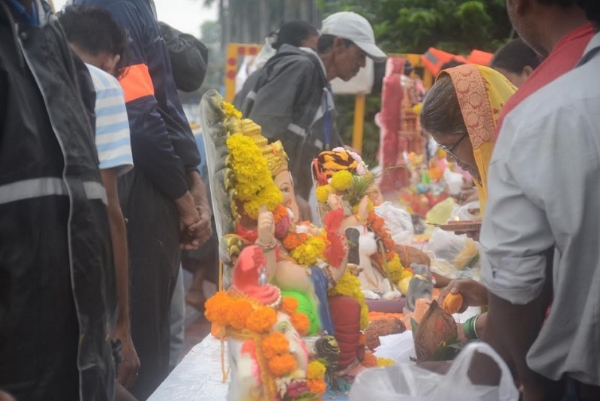 भोपाल में गणेश मूर्तियों का विसर्जन