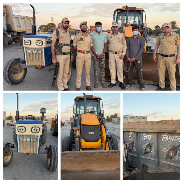 Rajbagh police solved the theft case, recovered tractor trolley along with JCB