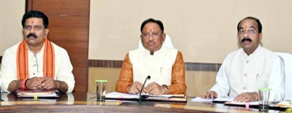 मुख्यमंत्री   साय की  मंत्रीपरिषद फाइल फाेटाे