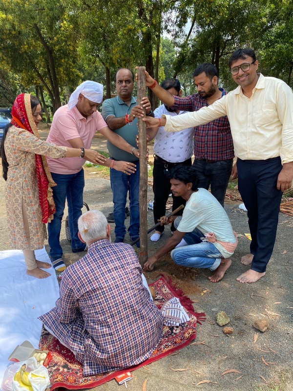 भूमि पूजन की तस्वीर