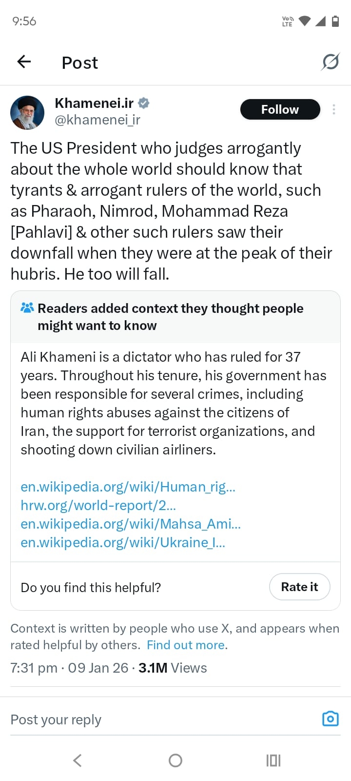 रजा पहलवी ने अमेरिका से की अपील