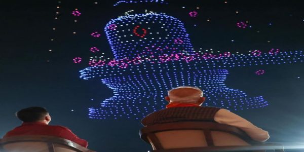 रोशनी में नहाया सोमनाथ, ड्रोन शो ने बना दिया यादगार, 3000 ड्रोन से सजा आकाश