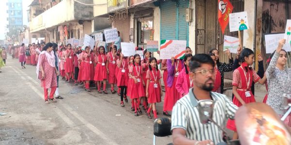 टीएमसी क्षेत्र में विद्यार्थियों की मतदान जागृति मुहिम को सराहा गया