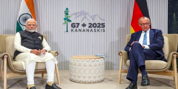 प्रधानमंत्री नरेंद्र मोदी और जर्मनी के चांसलर फ्रेडरिक मर्ज (फाइल फोटो)