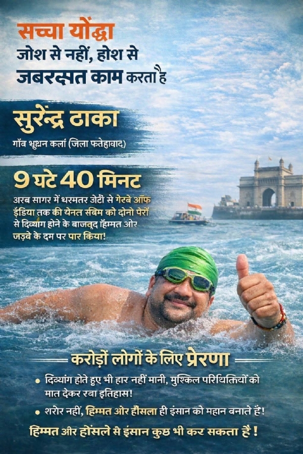 दिव्यांग सुरेन्द्र ढाका।