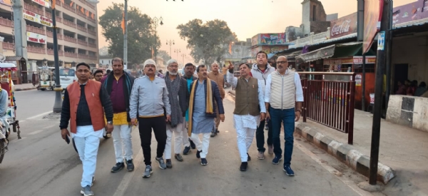 भाजपा प्रदेश अध्यक्ष पंकज चौधरी के प्रथम आगमन पर अवधी शैली व आध्यात्मिक स्वागत की तैयारी