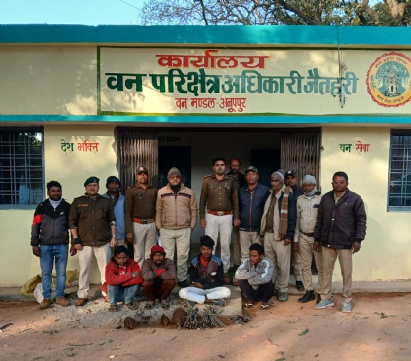 तेंदुए का शिकार करने वाले गिरफ्तार 4 आरोपी