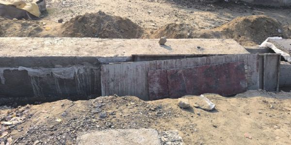 लोधेश्वर महादेवा में मानकों के विपरीत बनाई जा रहीं नालियां