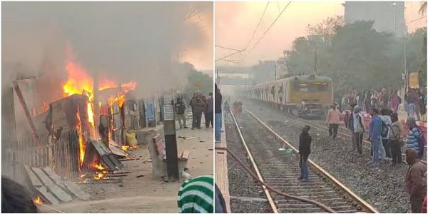 बाघाजतिन स्टेशन पर भीषण आग, सियालदह दक्षिण शाखा में अस्थायी रूप से बाधित रहा रेल परिचालन