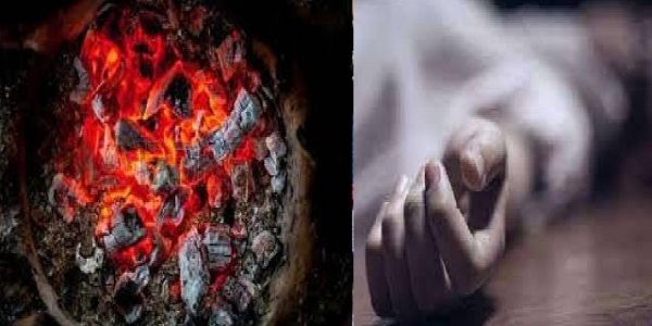 अंगीठी से आग सेंक रही महिला की जलकर मौत