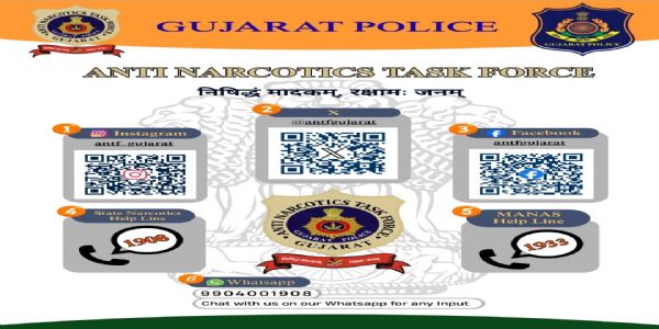 गुजरात पुलिस की नई मुहिम : बेझिझक होकर दें मादक पदार्थों की जानकारी, गोपनीय रहेगी पहचान