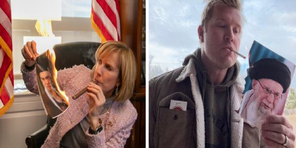 अमेरिका में धूम्रपान के लिए ईरान के सर्वोच्च नेता अली खामेनेई की तस्वीर का इस्तेमाल किया जा रहा है। फोटो - इंटरनेट मीडिया