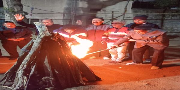 पंजाबी हिन्दू बिरादरी ने हर्षोल्लास के साथ मनाया सांझी लोहड़ी