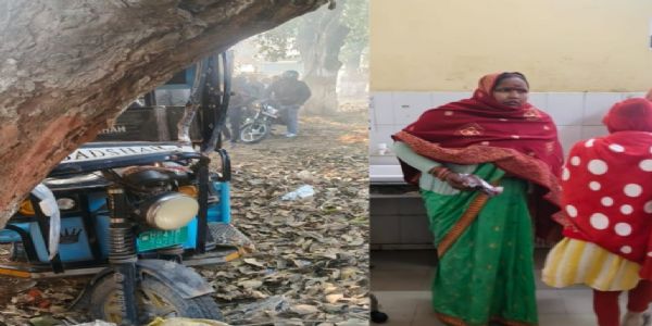 बाराबंकी हैदरगढ़ मार्ग पर तेज़ रफ़्तार ई-रिक्शा पेड़ से टकराया, चालक समेत एक ही परिवार के आठ लाेग घायल