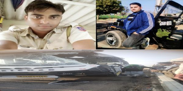 दिल्ली-मुंबई एक्सप्रेस वे पर बस व कंटेनर की टक्कर में दो की मौत,पांच घायल