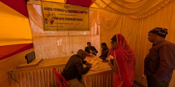 बीएफसीएल के नेत्र जांच शिविर में 163 लोगों की हुई जांच