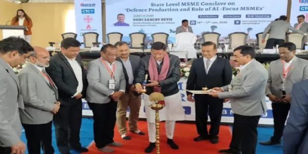 रक्षा राज्यमंत्री संजय सेठ ने सरायकेला में एमएसएमई डिफेंस कॉन्क्लेव–2026 का किया शुभारंभ