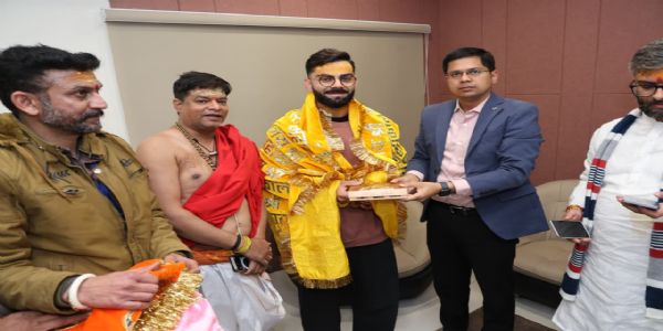 Virat Kohli and Kuldeep Yadav performed the Bhasma Aarti at Mahakaleshwar