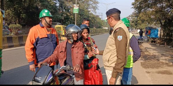 37वें नेशनल सेफ्टी मंथ के तहत साकची में रोड सेफ्टी कार्यक्रम आयोजित