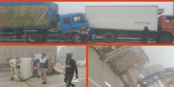 फतेहपुर में राष्ट्रीय राजमार्ग-2 पर 10 वाहन भिड़े, घने कोहरे के कारण करीब 15 लोग घायल